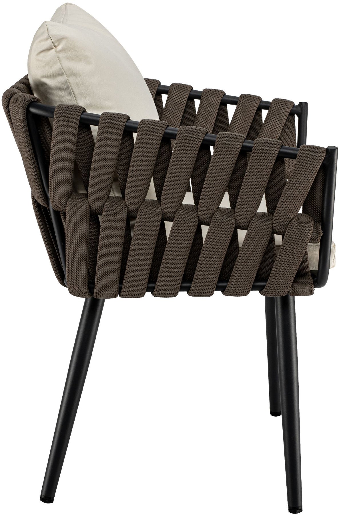Gartenstuhl Lombardia Taupe mit Sitzkissen – Ansicht 6