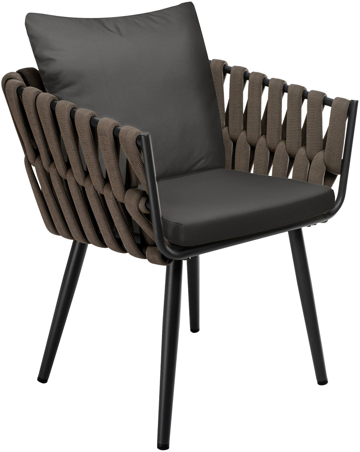 Gartenstuhl Lombardia Taupe mit Sitzkissen – Ansicht 8