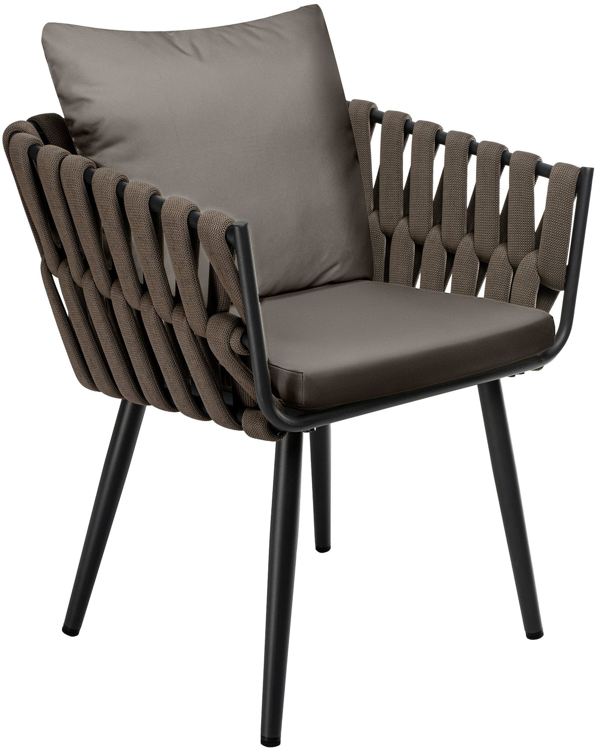 Gartenstuhl Lombardia Taupe mit Sitzkissen – Ansicht 15