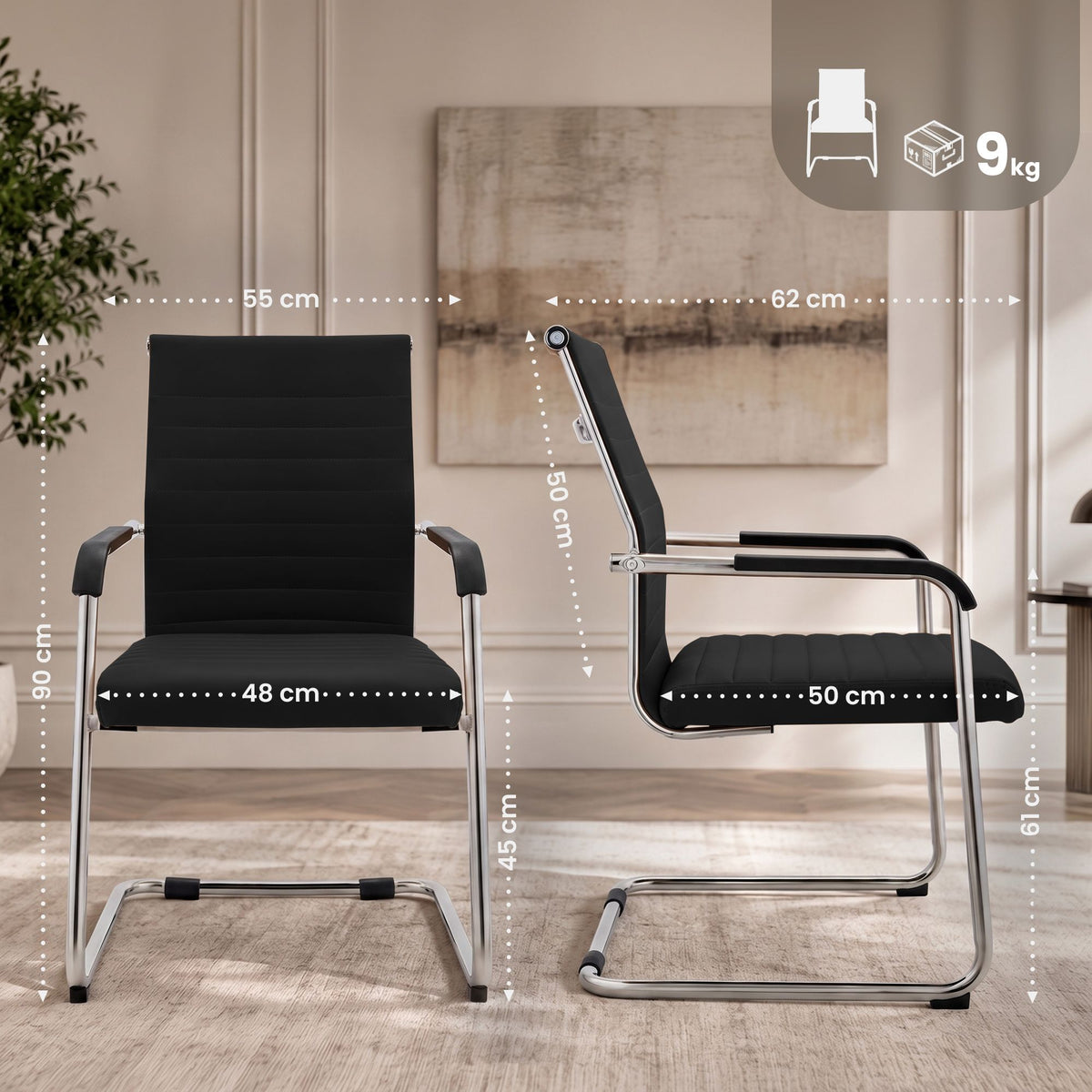 2er Set Besucherstuhl Hakon – Ansicht 9