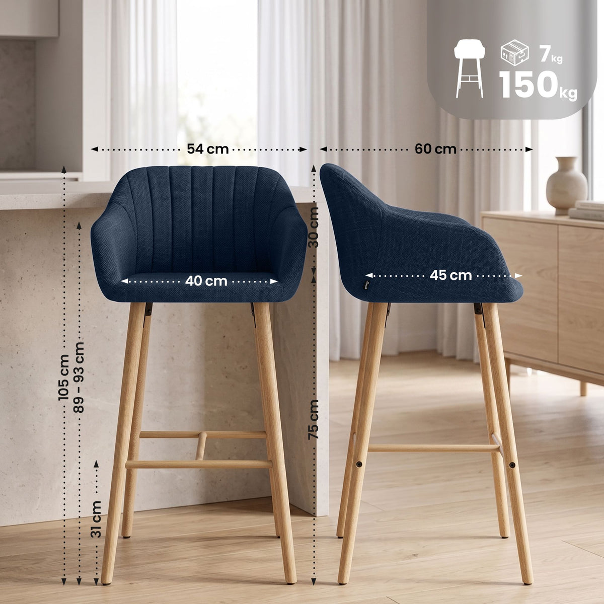 Barhocker Ando Stoff – Ansicht 9