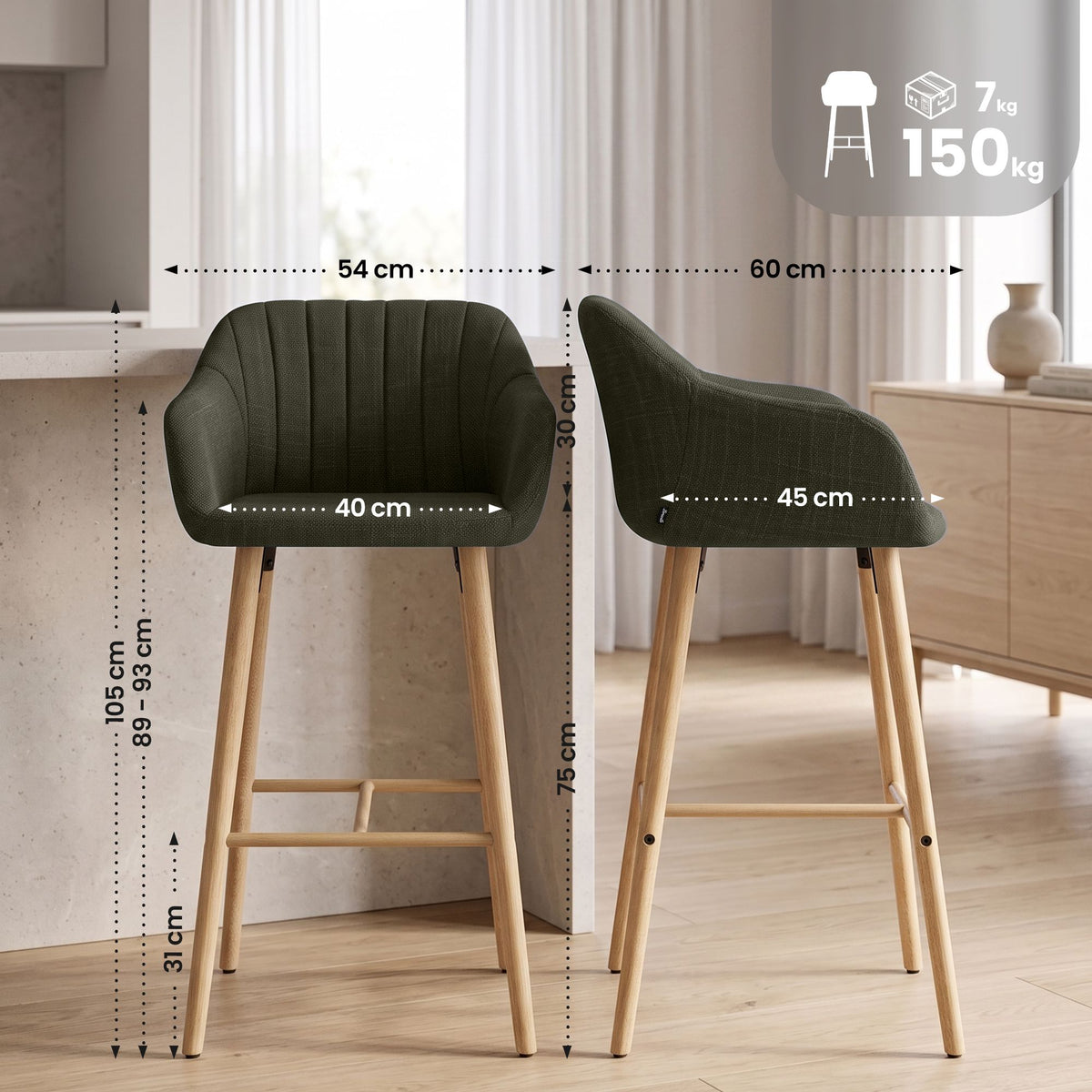 Barhocker Ando Stoff – Ansicht 16