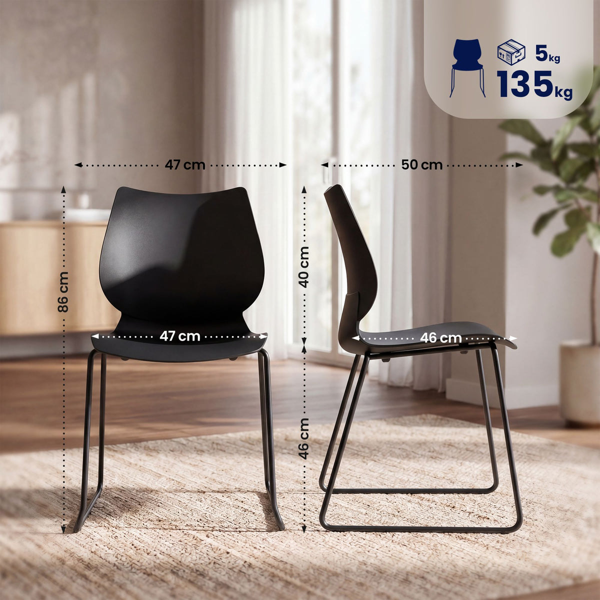 2er Set Stuhl Houma – Ansicht 2