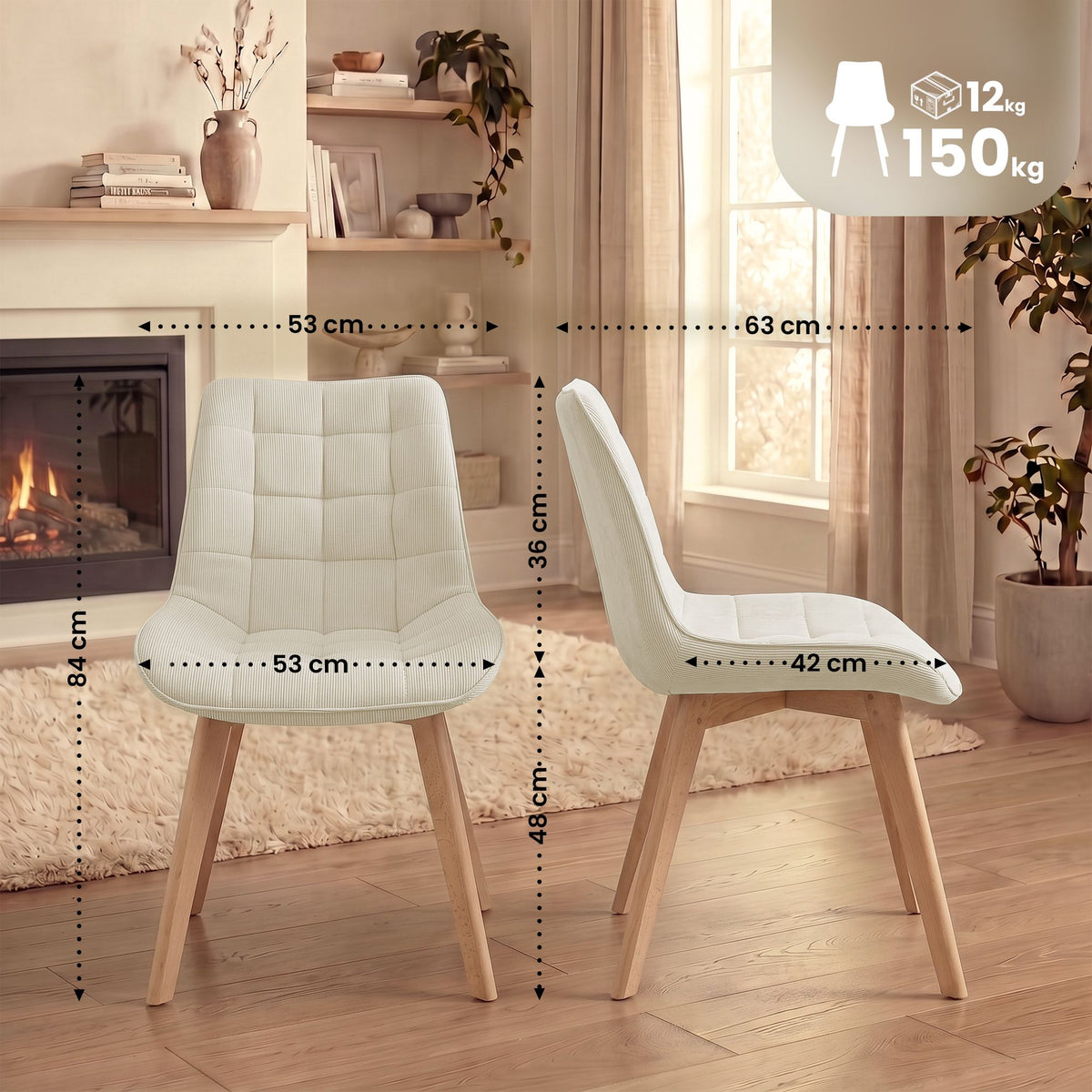 Stuhl Brook Cord – Ansicht 2