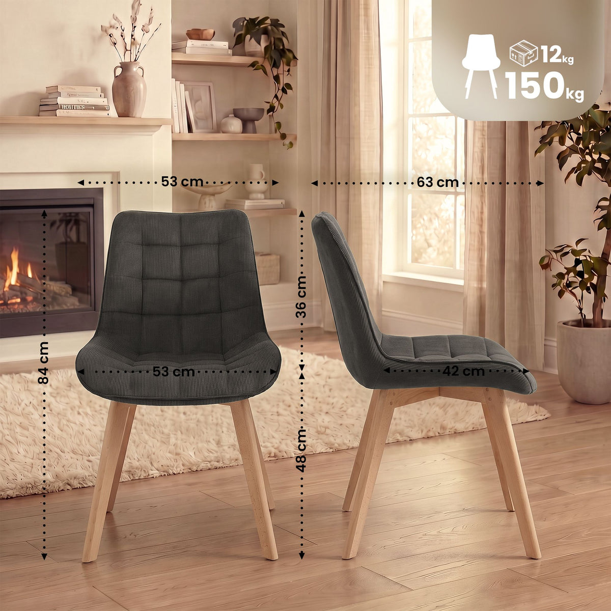 Stuhl Brook Cord – Ansicht 9
