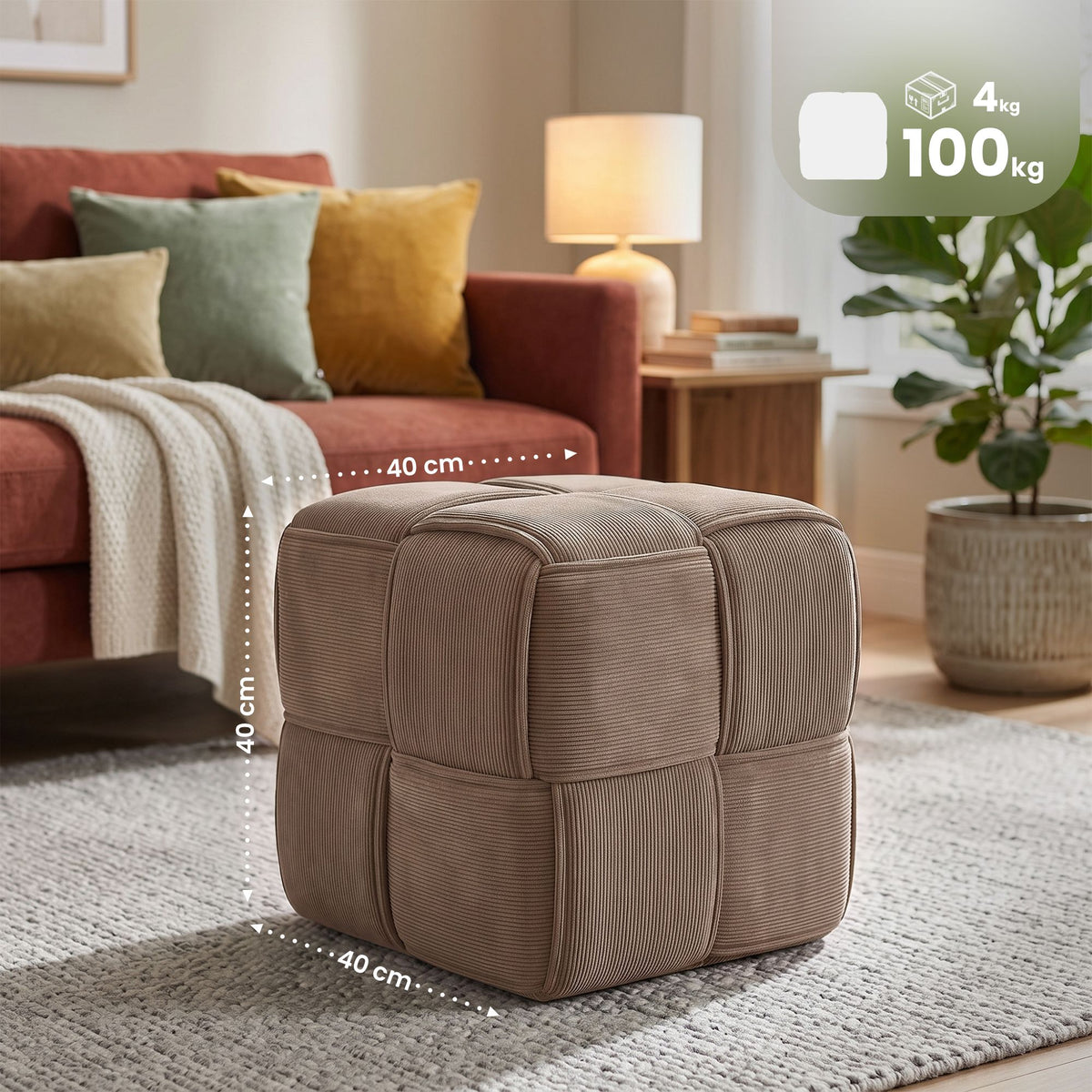 Sitzhocker Forinta Cord – Ansicht 8