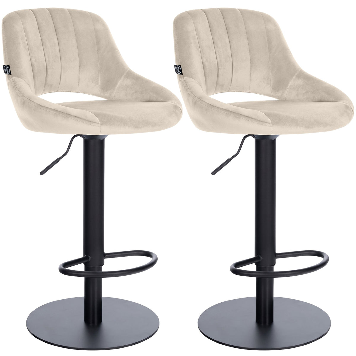 2er Set Barhocker HD Milet B Samt – Ansicht 15