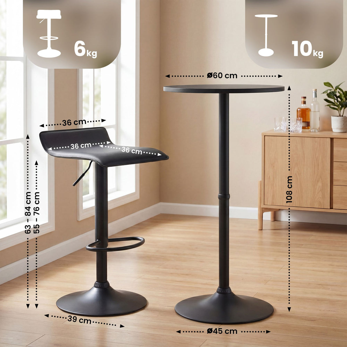 2er Bartisch Set Lumo – Ansicht 2