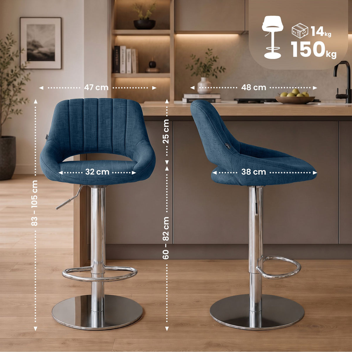 Barhocker HD Milet C Stoff – Ansicht 16