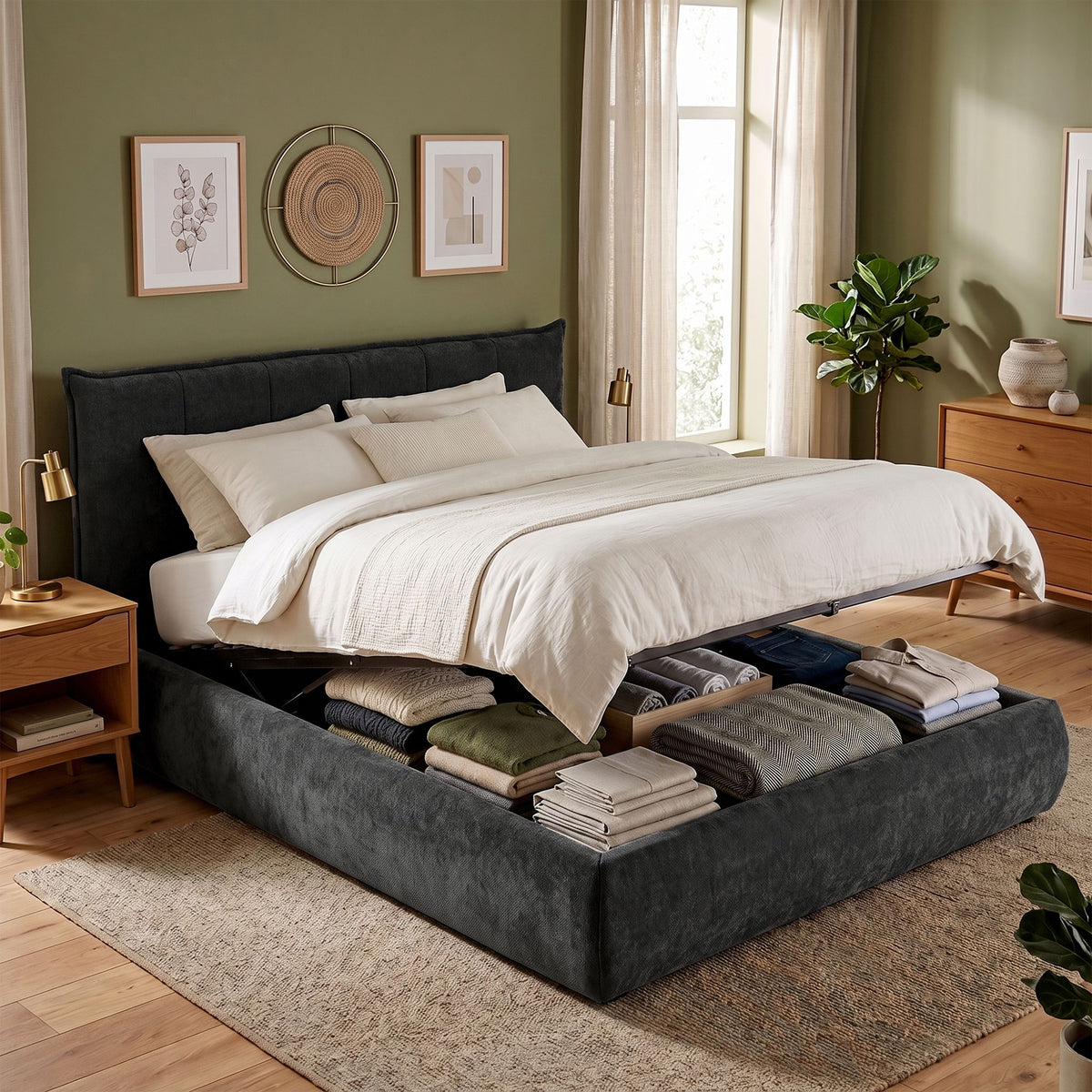 Bett Mirka 160x200 cm Stoff