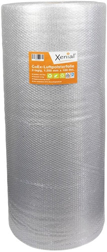 Luftpolsterfolie Breite 1200mm Länge 100m 2-lagig grau TRANSPAK
