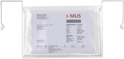 Drahtbügeltasche Maße 165x245mm A5 S180µ quer oKlappe PVC-Weichfolie TRANSPAK - VPE: 200