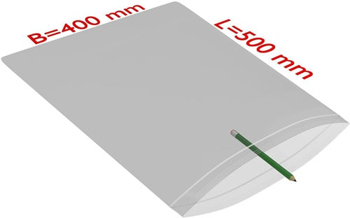 Druckverschlussbeutel Maße 400x500mm Stärke 50µ PE transparent TRANSPAK - VPE: 500