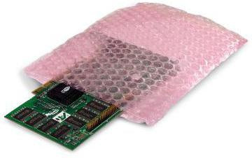 Luftpolsterbeutel antistatisch Maße 150x200mm S100µ rosa Noppen auf Außenseite - VPE: 250