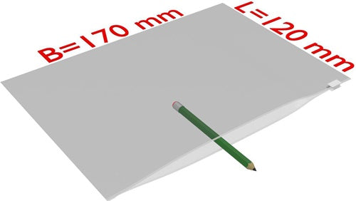 Gleitverschlussbeutel Maße 170x120mm Stärke 60µ PE transparent TRANSPAK - VPE: 1000