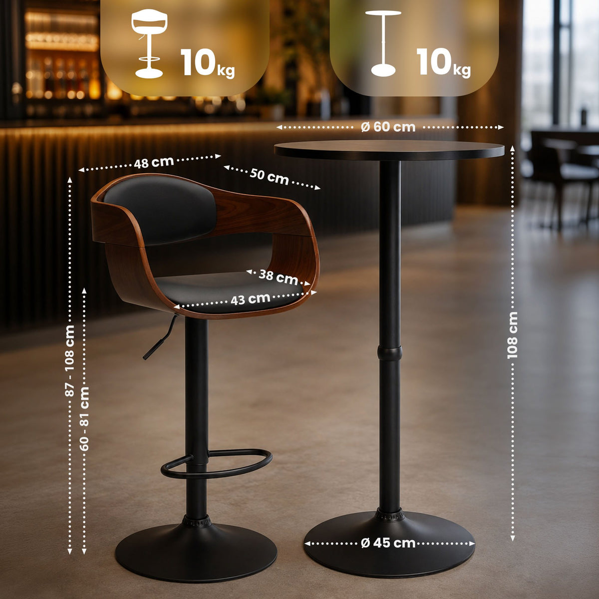 2er Bartisch Set Kivo – Ansicht 2