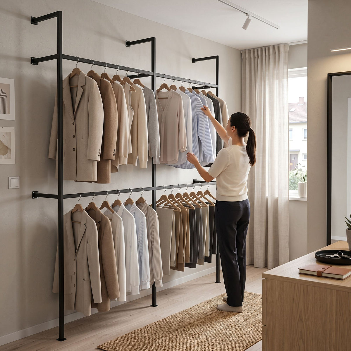 Wandgarderobe Arundel 195,5x35x220 cm – Ansicht 6