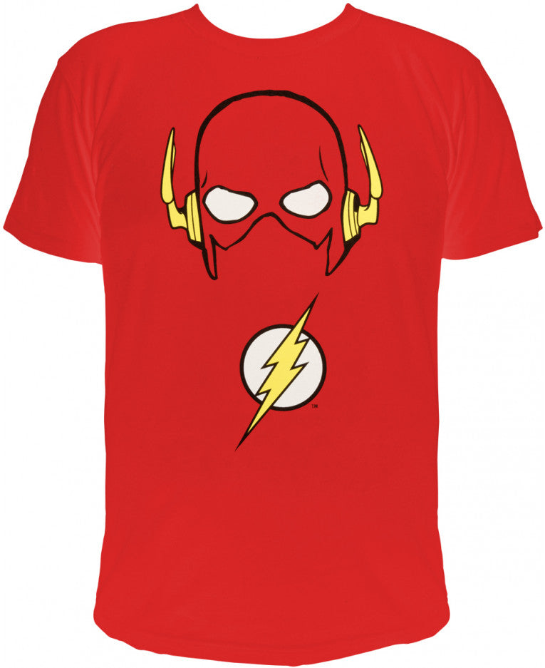 The Flash - "Flash's Maske" - Herren T-Shirt rot - Größe L