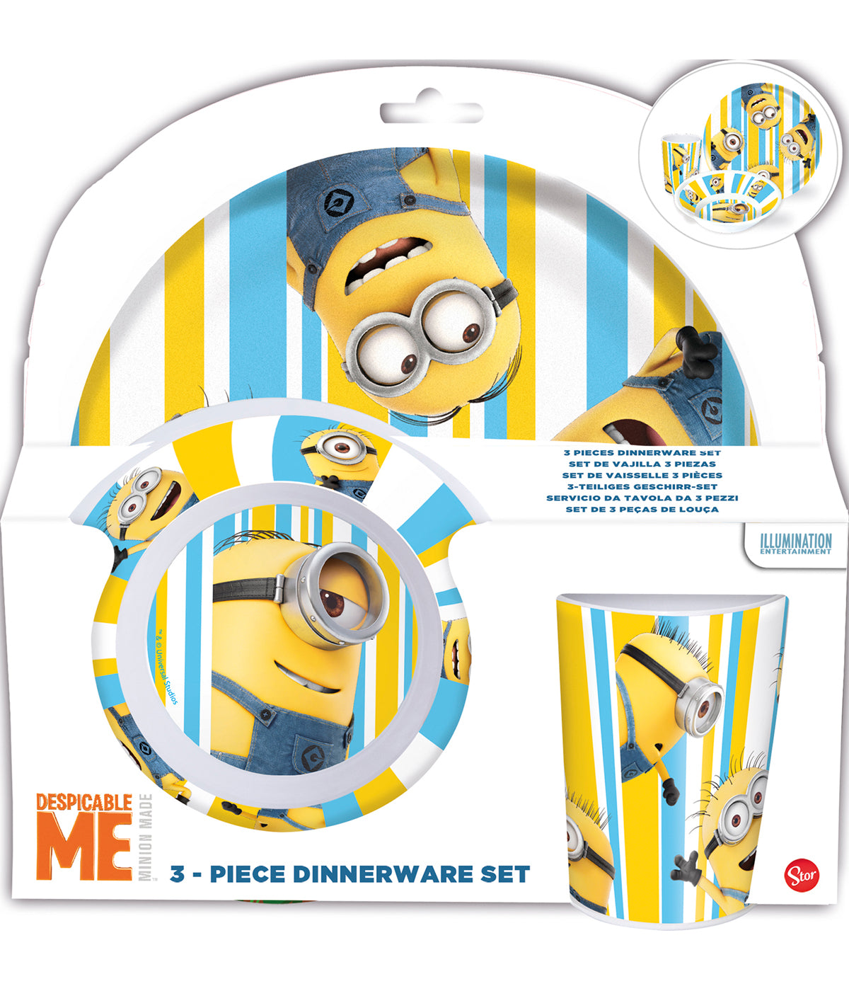 Despicable Me - 3 teilig Melaminset: 2 Teller und 1 Becher – Ansicht 3