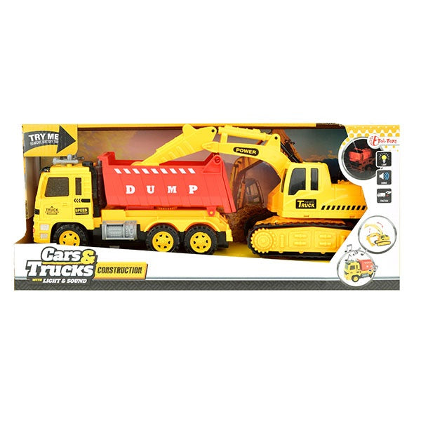 Toi Toys - CARS & TRUCKS - Kipper Lastwagen und Bagger – Ansicht 2