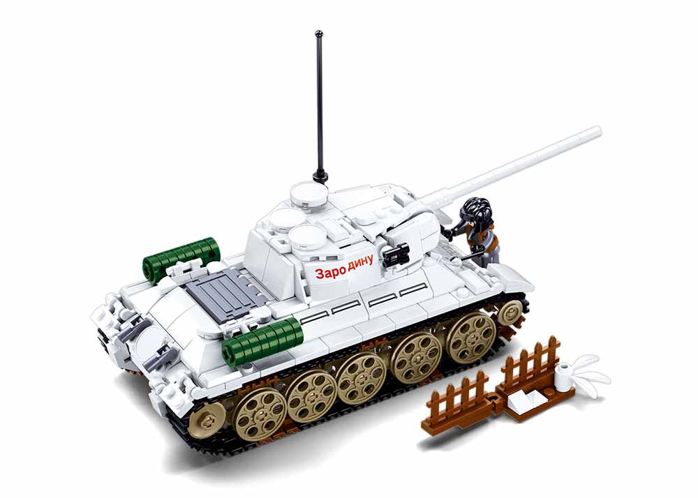 Sluban M38-B0978 - Army Battle of Budapest - Medium Panzer (weiß) – Ansicht 3