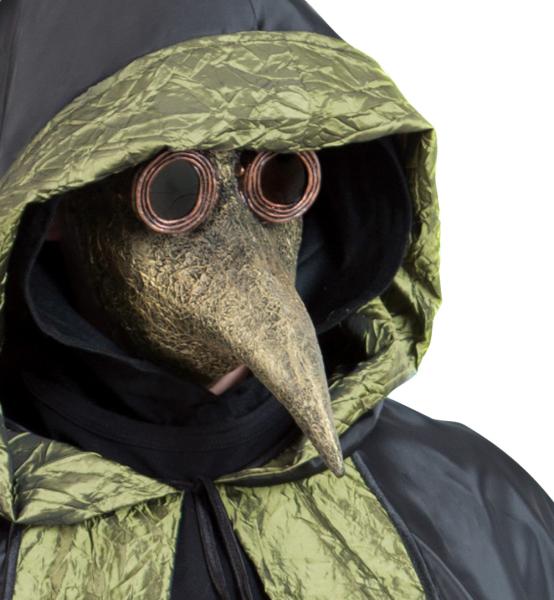 Halbmaske Pestmaske mit Haube - 1-teilig - Adult – Ansicht 3