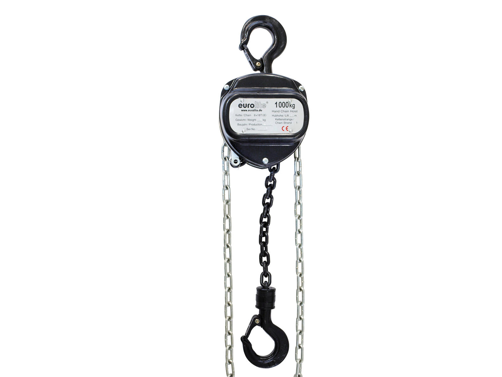 EUROLITE Kettenzug 6M/10T schwarz