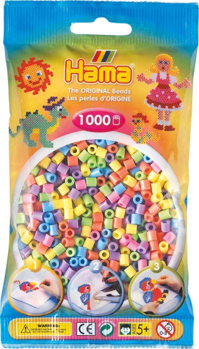 HAMA Perlen pastell gemischt 1000 Stück - VPE: 5