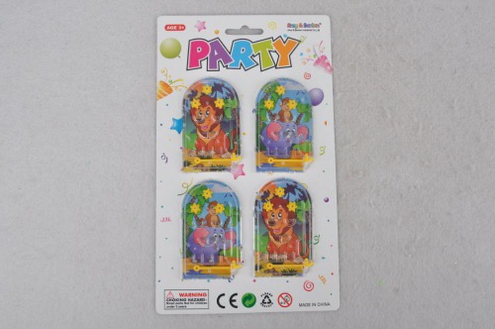 Partyartikel Geduldspiel 4 Stück auf Blister 1 Set