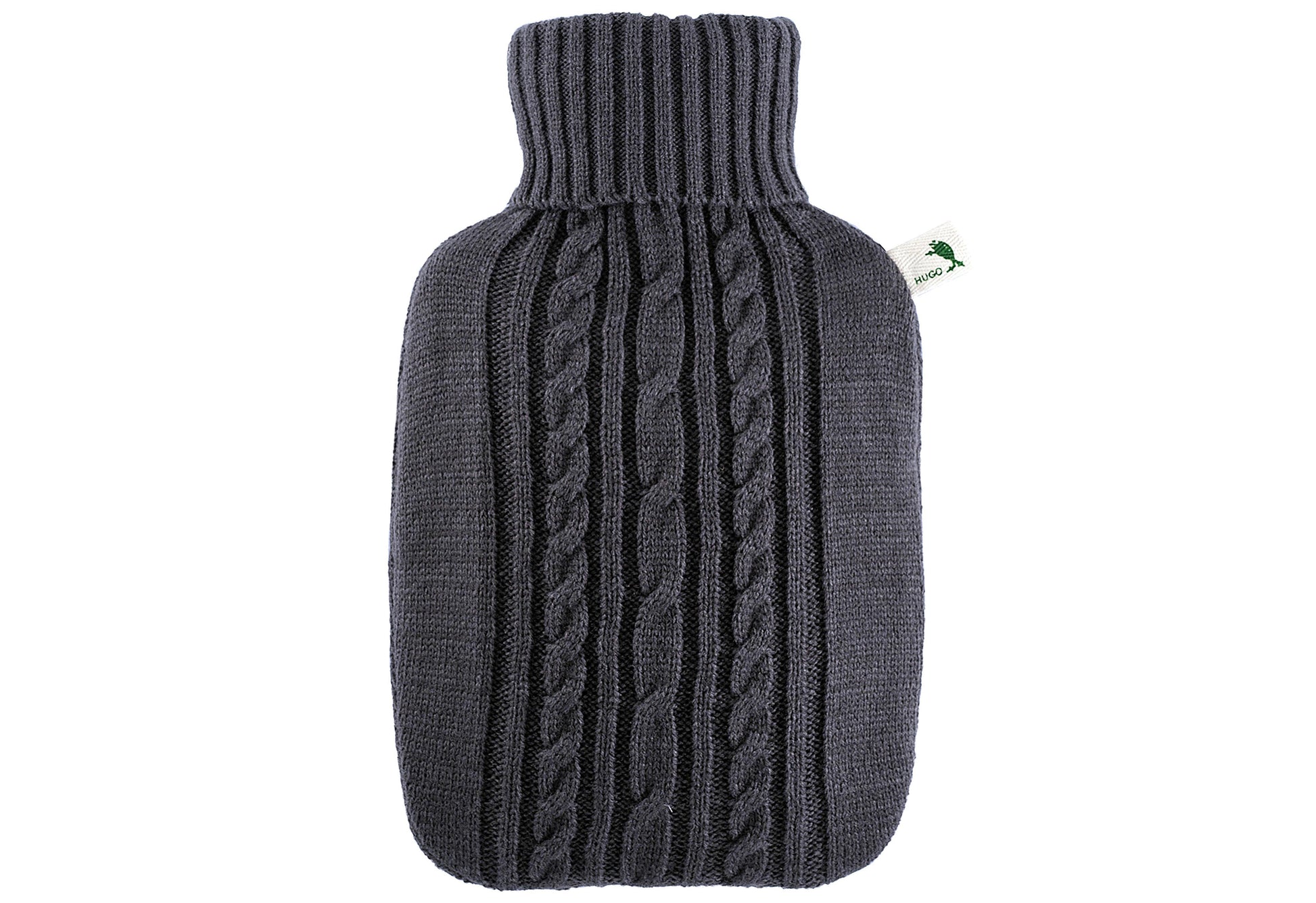 HUGO FROSCH Wärmflasche Klassik 18l Strickbezug dunkelgrau