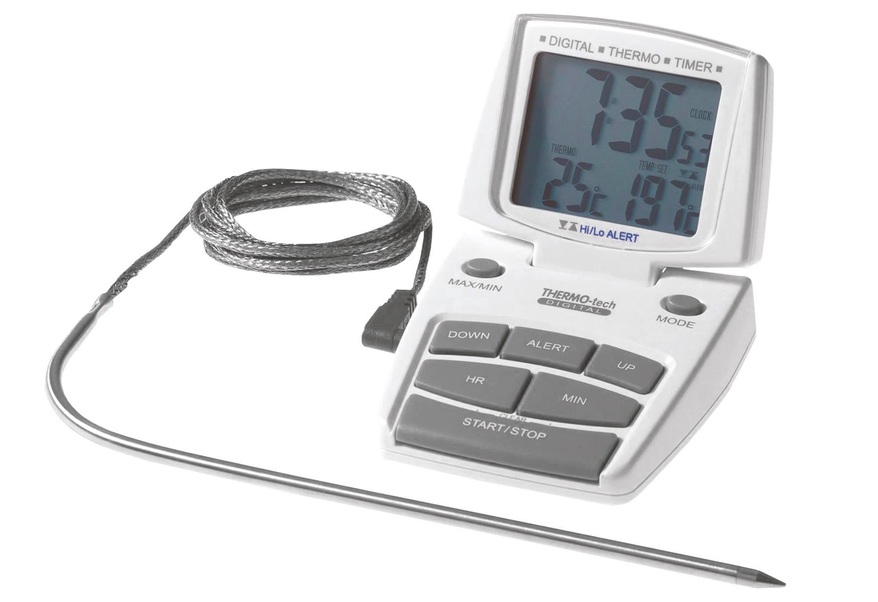 TFA-DOSTMANN Küchen-Thermo-Timer Digital inkl 1 x Batterie 15 V AAA