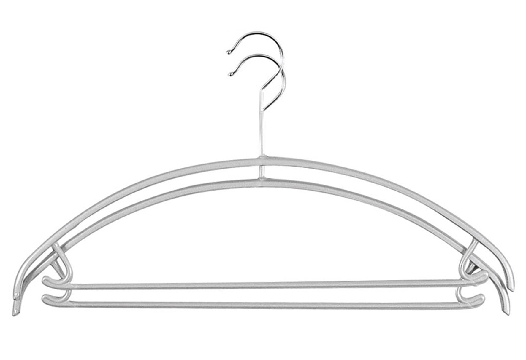 MAWA Kombi-Bügel Economic mit Steg Metall 40cm silber 2er Pack - VPE: 5