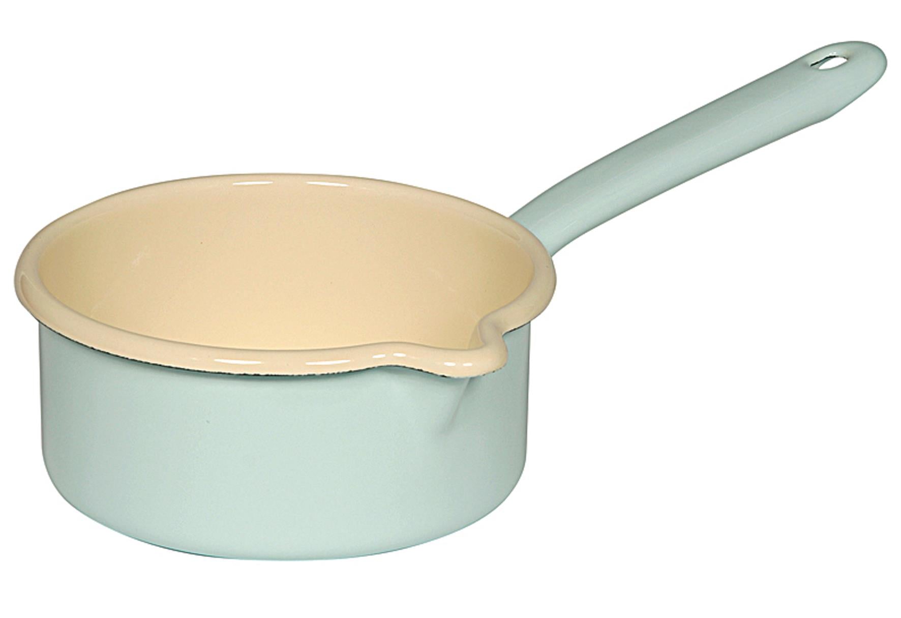 RIESS Stieltopf mit Ausguss 075 l Ø14cm türkis/bunt