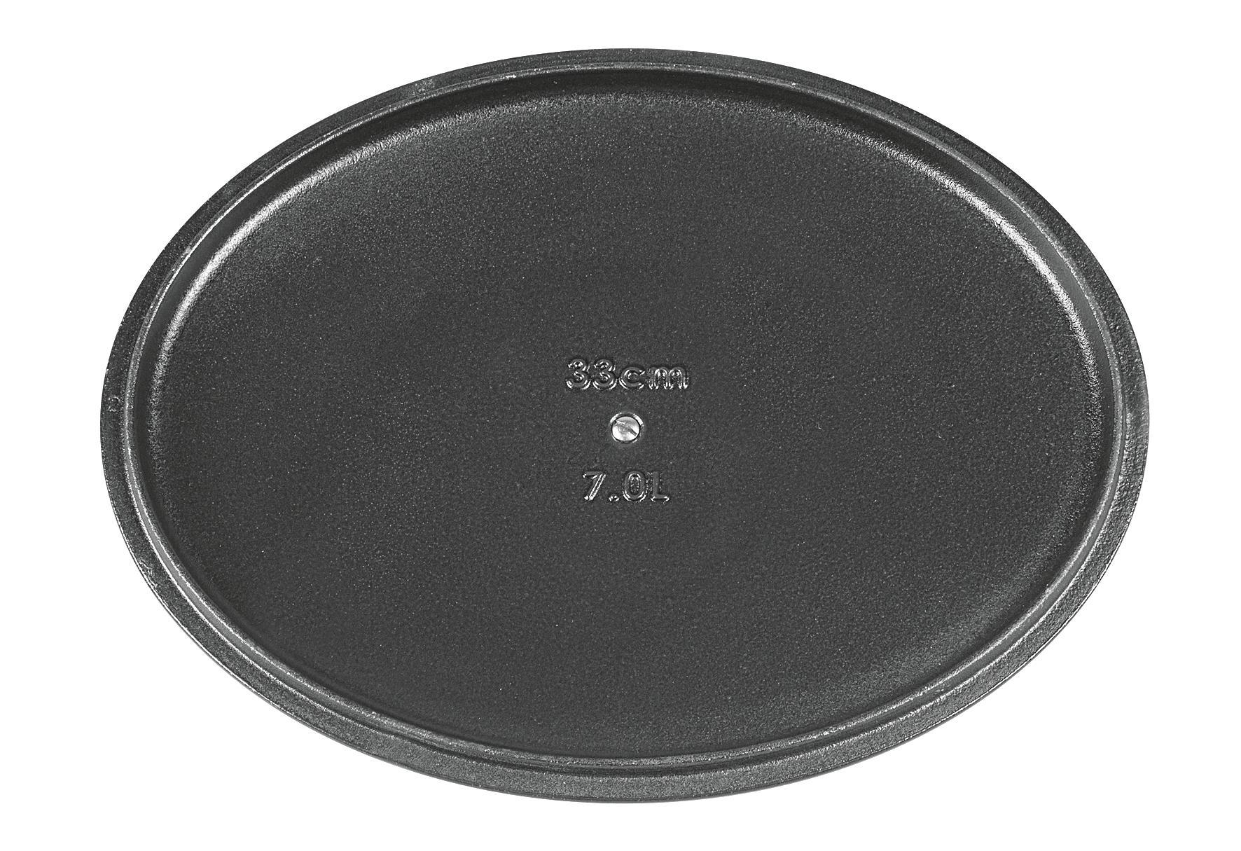 KÜCHENPROFI Bratentopf 'Provence' oval Gusseisen mit Deckel 7 l