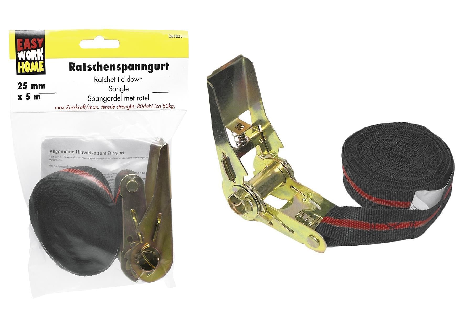 EASY WORK Ratschenspanngurt - VPE: 10