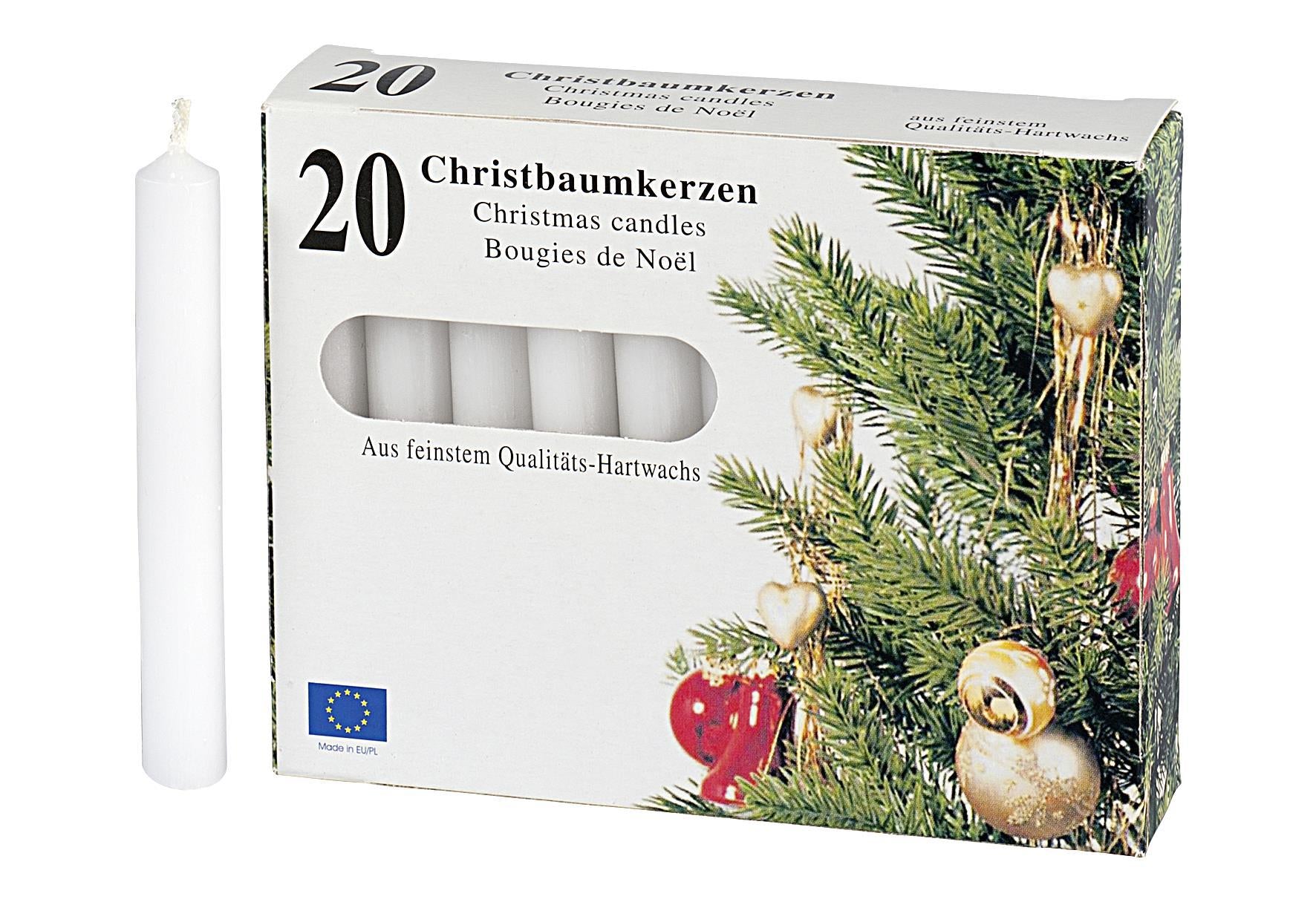 Baumkerze 96cm Ø12cm weiß 20 Pack