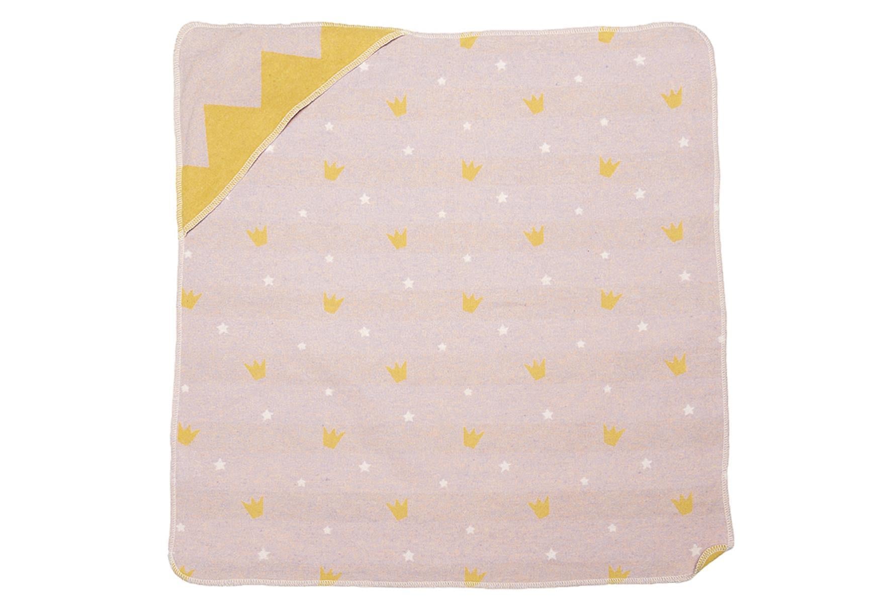 FUSSENEGGER Babydecke mit Kapuze 'Kronen'