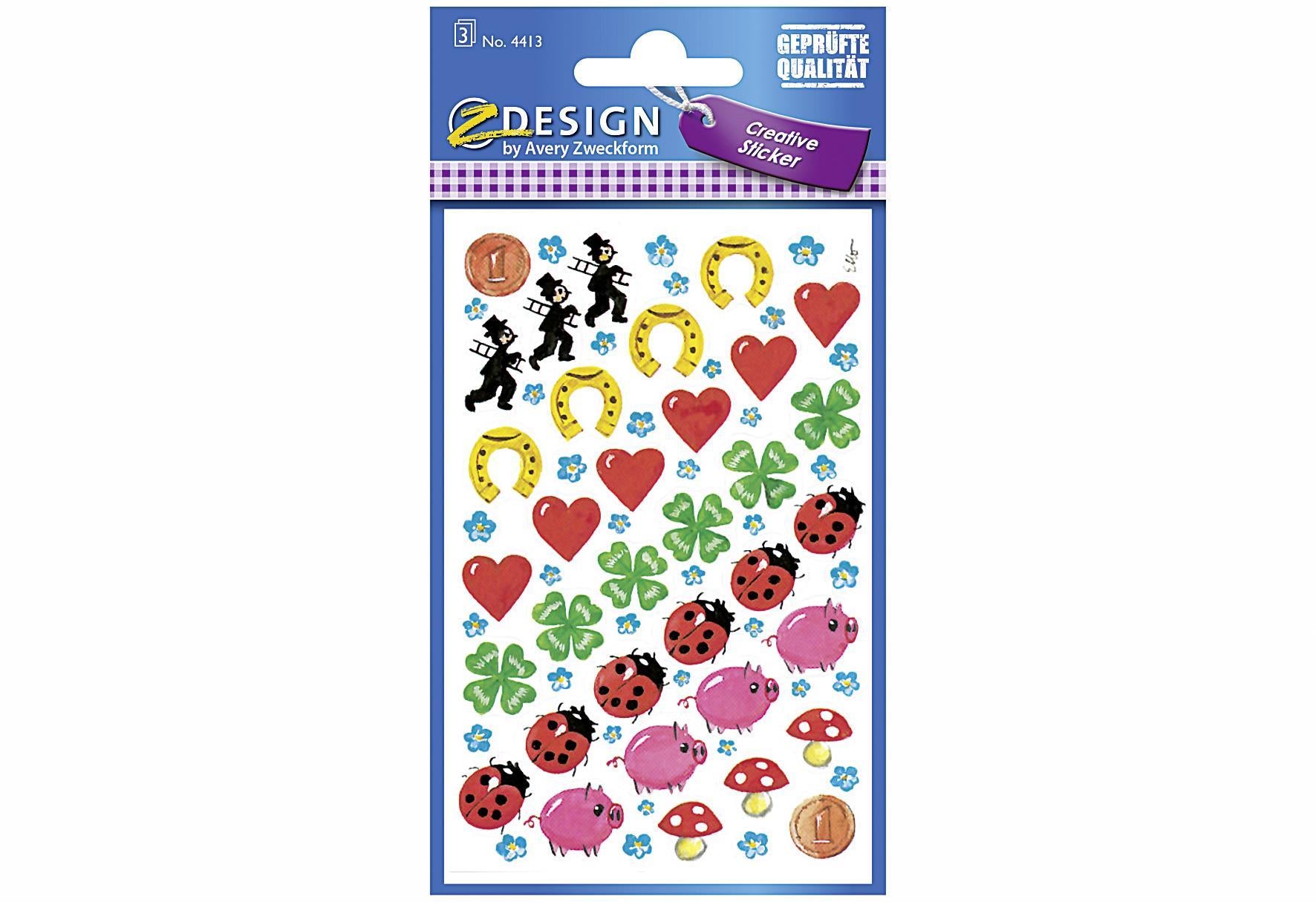 AVERY ZWECKFORM Sticker Glücksbringer 4413 - VPE: 10
