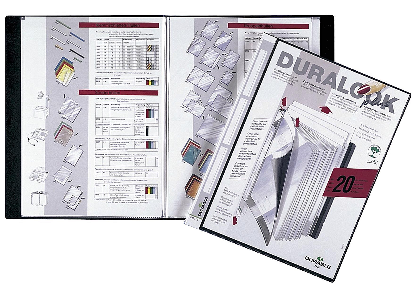 DURABLE DURALOOK PLus Sichtbuch sw20er - VPE: 5