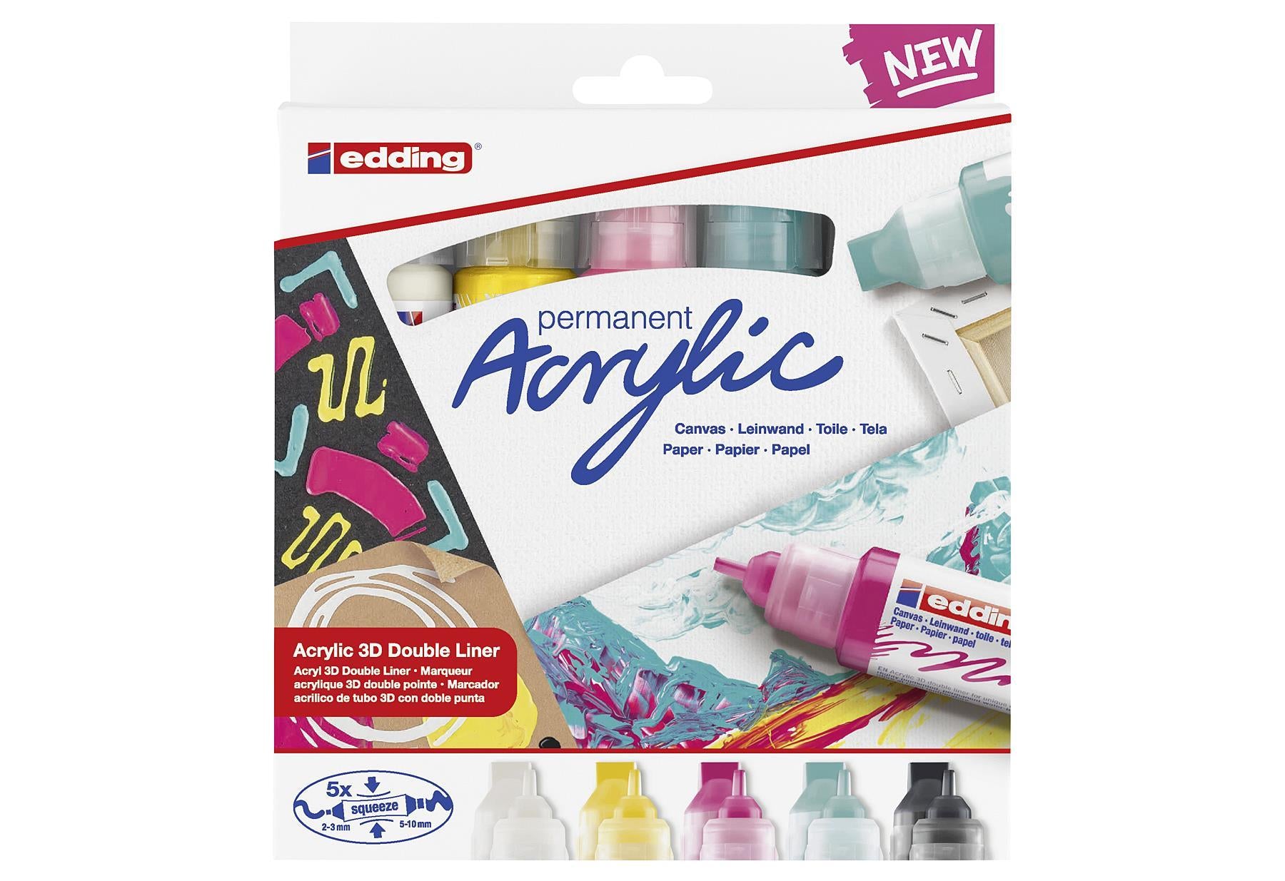 edding Acrylic Marker 5400 basic 5er Etui