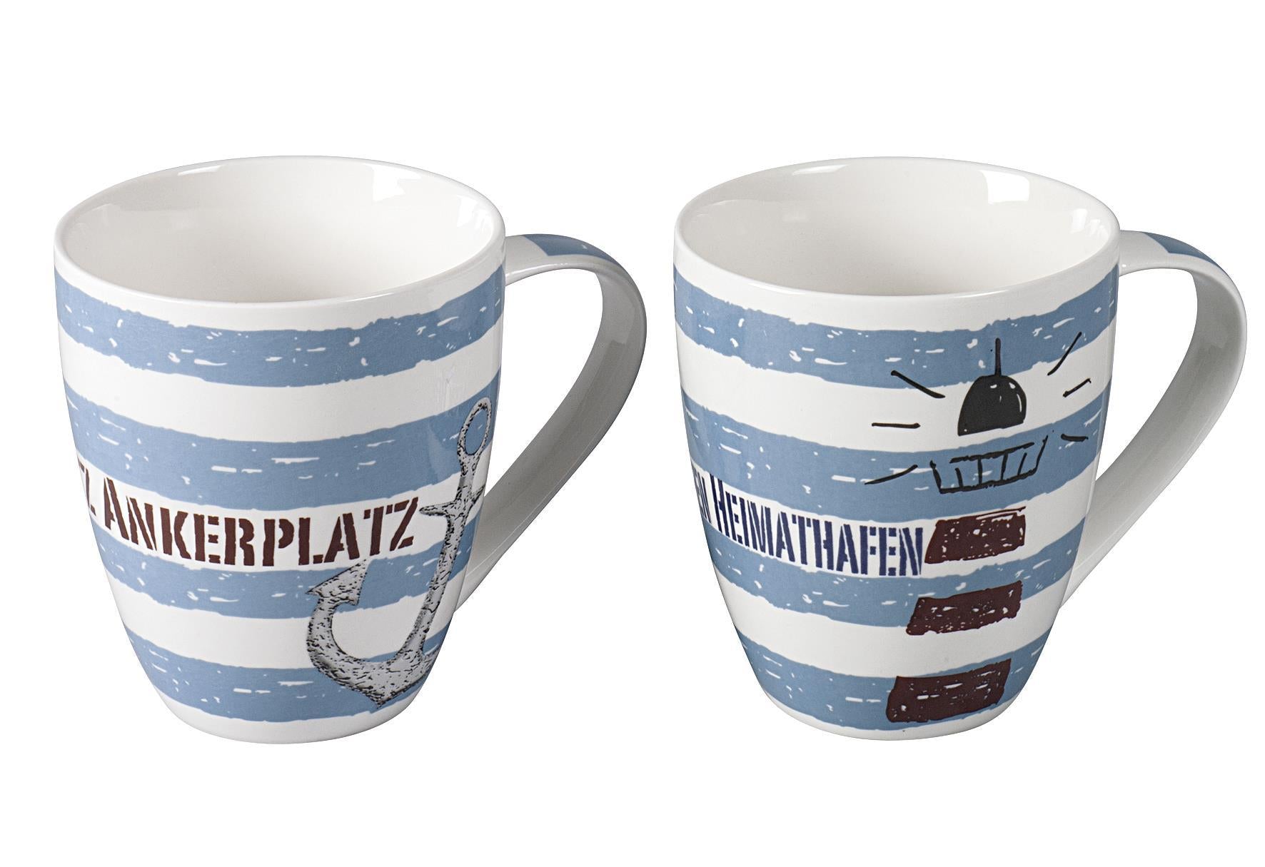Kaffeebecher 'Heimathafen & Ankerplatz' - VPE: 6