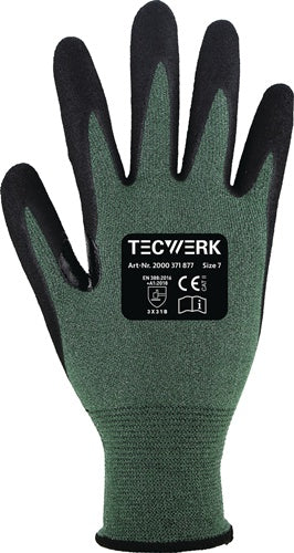 Schnittschutzhandschuhe Mosel Gr.7 grün/schwarz EN 388 PSA II 10PA TW - VPE: 10