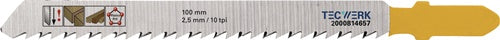 Stichsägeblatt Gesamt-L.100mm Zahnt.2,5mm S.1,27mm HCS 5 St./Karte TECWERK