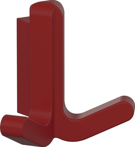 Doppelhaken Serie 477 matt elastisch Kunststoff (TPU) 33 rubinrot Höhe 69 mm HEWI