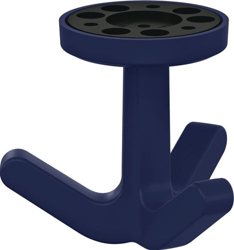 Dreifachhaken Serie 477 matt elastisch 50 stahlblau Höhe 69 mm Ø 51 mm HEWI