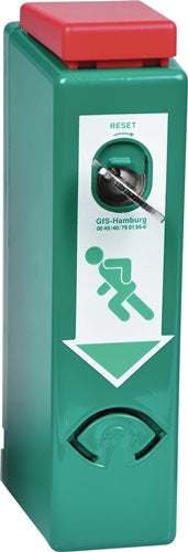 EH-Türwächter 990 100 Profil-Halbzylinder inkl 2 Schlüssel grün lackiert Voralarm GFS