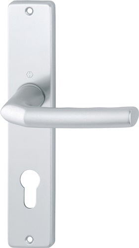 Langschildgarnitur Birmingham 1117/202SP Aluminium F1 PZ 72 mm DIN links / rechts HOPPE