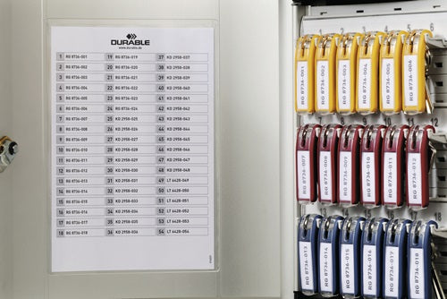 Schlüsselschrank Key-Box H280xB302xT118mm 1-türig Zylinderschloss Anzahl Haken 36 DURABLE