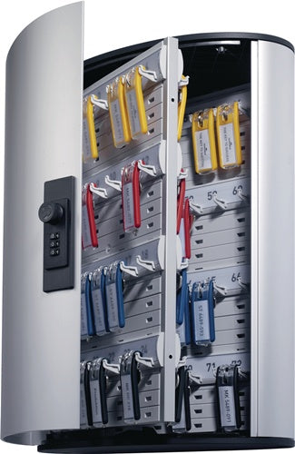 Schlüsselschrank Key-Box H400xB302xT118mm 1-türig Zahlenschloss Anzahl Haken 72 DURABLE