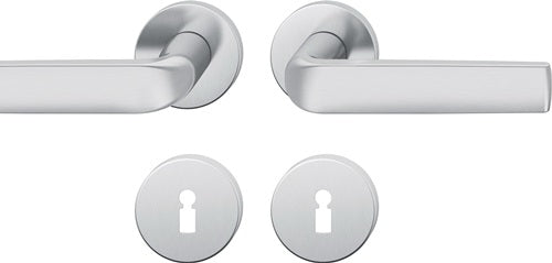Rosettengarnitur 12 1267 Edelstahl 6204 rund BB DIN links / rechts D/D FSB